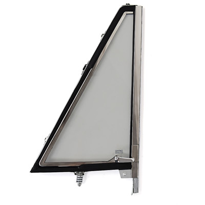 Vent Window Assembly Chrome Gray Tint Glass Passenger Side [FB-VW002R]