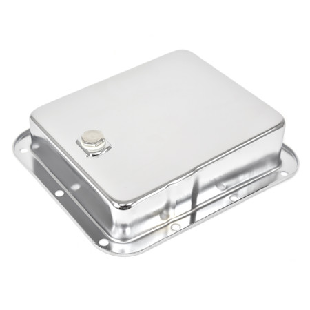 Transmission Pan C4 With Drain Plug Chrome [FM-ET020]