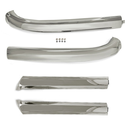 Windshield Molding Top and Pillar Set Polished Stainless Steel For Convertible [FM-BC021K]