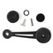Door Or Quarter Window Handle With Knob And Cover Plate Standard Black Driver or Passenger Side [FM-BW014E]