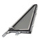 Vent Window Assembly Chrome Gray Tint Glass Driver Side [FB-VW002L]