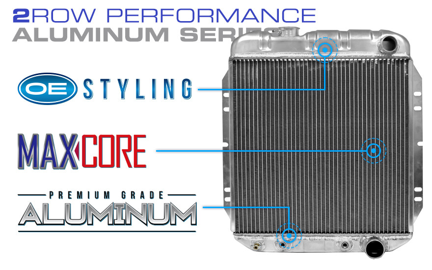 MAXCORE Aluminum Series 2-Row Performance Radiator