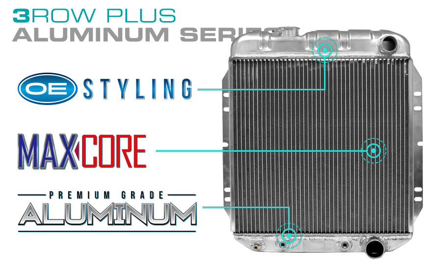 MAXCORE Aluminum Series 3-Row Plus Radiator MAXCORE Aluminum Series 3-Row Plus Radiator