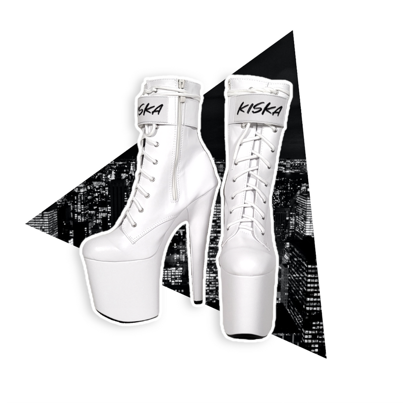 Signature High-Top "VODKA" White (8" Heel) Signature High-Top "VODKA" White (8" Heel)