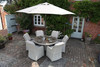 Supremo Hemsby 6 Seat Round Dining Set with Parasol & Base