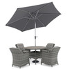 Kettler Lomond 4 Seat Dining Set Inc Parasol & Base (NI & ROI Delivery Only)