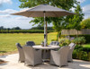 Kettler 6 Seat Dining Set With Parasol & Base (NI & ROI Delivery Only)