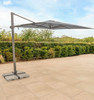 Kettler Luna 3x3M Square Cantilever Parasol With Side Tilt Granite Base & Night Cover (NI & ROI Delivery Only)