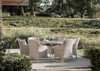 Bramblecrest Tetbury 6 Seat Dining Set With Parasol & Base (NI & ROI Delivery Only)