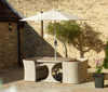 Bramblecrest Tetbury 8 Seat Balcony Set With Parasol & Base - Nutmeg (NI & ROI Delivery Only )