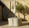 Bramblecrest Tetbury 8 Seat Balcony Set With Parasol & Base - Nutmeg (NI & ROI Delivery Only )