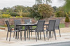 Bramblecrest Sofia 6 Seat Dining Set With Parasol & Base Anthracite (NI & ROI Delivery Only)