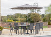 Bramblecrest Sofia 6 Seat Dining Set With Parasol & Base Anthracite (NI & ROI Delivery Only)