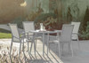 Bramblecrest Sofia 4 Seat Dining Set With Parasol & Base Grey (NI & ROI Delivery Only)