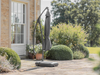 Bramblecrest Gloucester Grey 3m Round Cantilever Parasol with Plastic Base & Cover