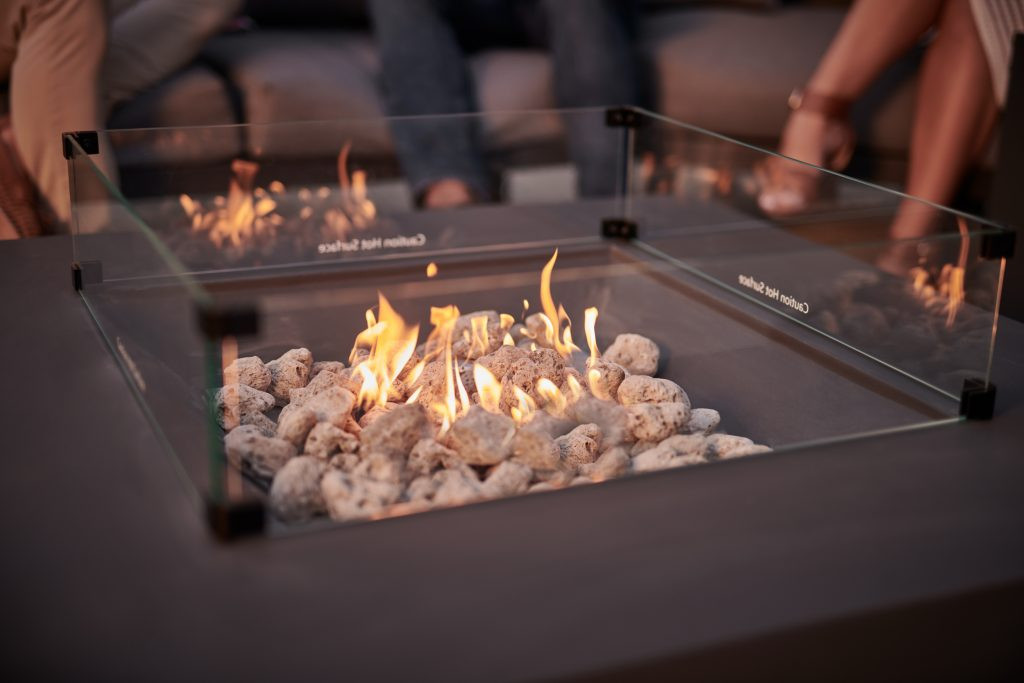 Kettler Kalos Universal Fire Pit Coffee Table Aluminium 105cm