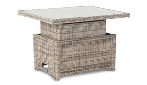 Kettler Palma Signature Mini High/Low Glass Top Table - Oyster Kettler Palma Signature Mini High/Low Glass Top Table - Oyster