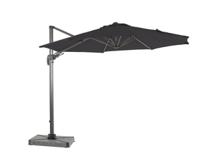 Bramblecrest Chichester Grey 3.0m Round Cantilever Parasol, Granite Base