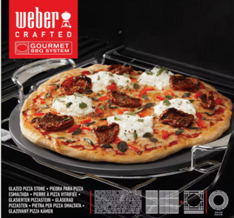 WEBER CRAFTED Gourmet BBQ System Glazed Pizza Stone 8861