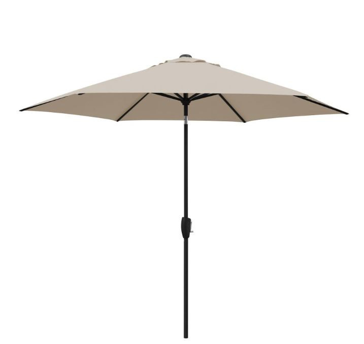 Kettler 3.0M Wind Up Parasol With Tilt & Night Cover Grey Frame/Stone Canopy (NI & ROI Delivery Only)