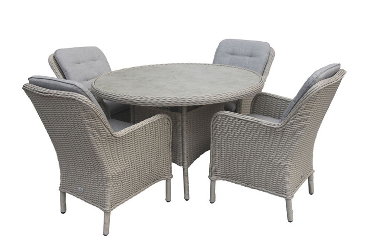 Supremo Cassano 4 Seat Dining Set (NI & ROI Delivery Only