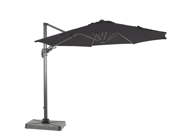 Bramblecrest Chichester Grey 3.0m Round Cantilever Parasol, Granite Base