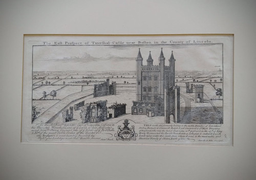 Antique print of Tattershall Castle, Lincolnshire - published 1726 (300 years old)