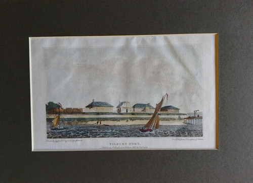 Antique print of Tilbury Fort, Essex - copper engraved, published 1808