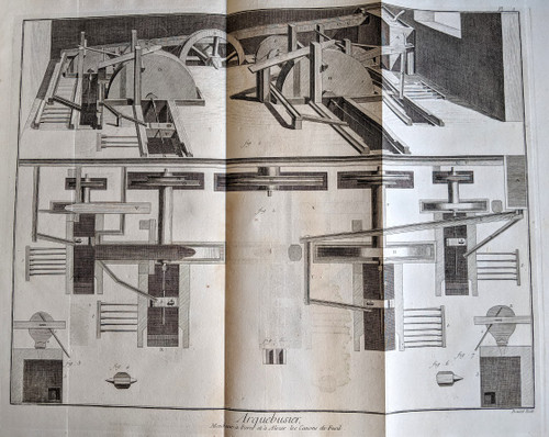 French antique print - "Arquebusier" (Gun Maker) - published 1760s