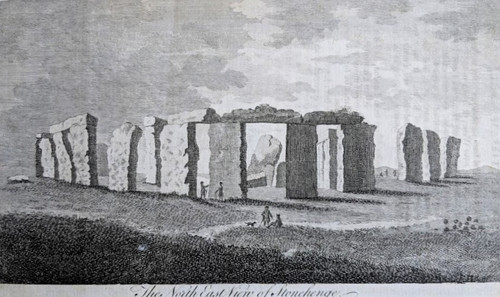 Antique print of the north-east view of Stonehenge (Wiltshire) - published c 1780
