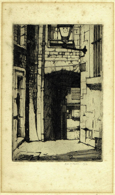 EDINBURGH etching (1912) - Rose M. Fraser