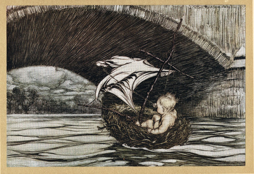 Arthur Rackham 1912 vintage print - from 'Peter Pan in Kensington Gardens'