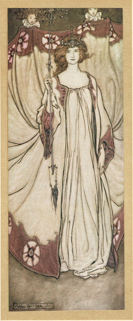 Arthur Rackham 1906 vintage print of Queen Mab, from Peter Pan in Kensington Gardens