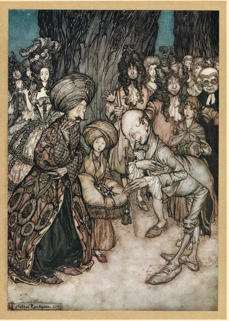 Arthur Rackham vintage print, from Peter Pan, published 1906