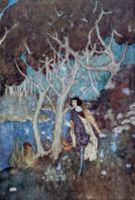 'Thence I have followed it...' - The Tempest - EDMUND DULAC, vintage print 1908