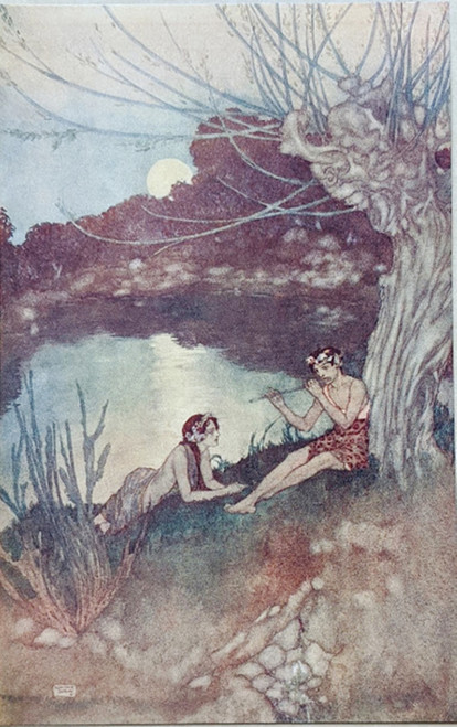 'Sounds and sweet airs...' - The Tempest - EDMUND DULAC, vintage print 1908