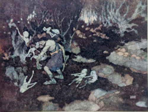 'Go with me to bless this twain...' - The Tempest - EDMUND DULAC, vintage print 1908