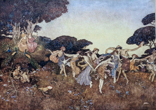 Edmund Dulac vintage print - from The Tempest - published 1908