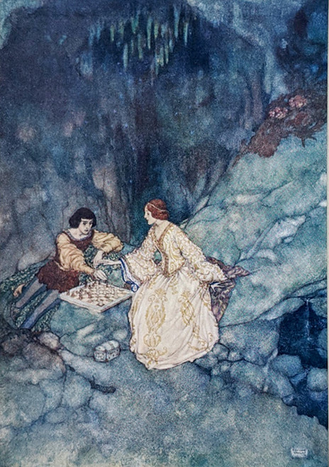 from The Tempest - "Sweet lord you play me false...":  EDMUND DULAC  - vintage print 1908