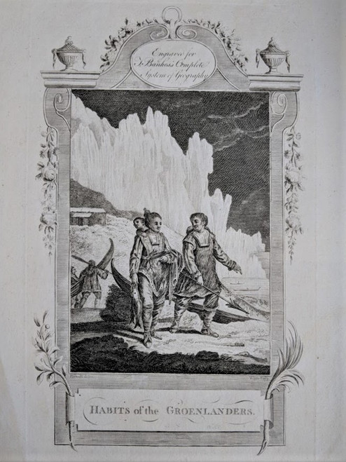 Antique Print, 1775 - 'HABITS OF THE GROENLANDERS'