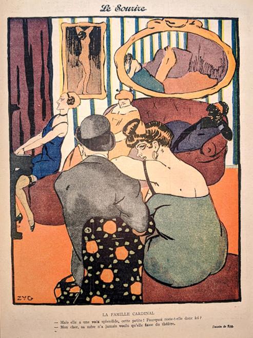La famille cardinal" by Zyg,  for 'Le Sourire' magazine