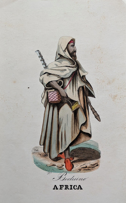 'Beduine - Africa' - antique print published in Belgium in 1844
