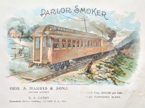 "Parlor Smoker", 1894 US railroad advertisement