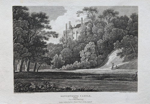 Antique print of Betchworth Castle, Surrey - published 1811