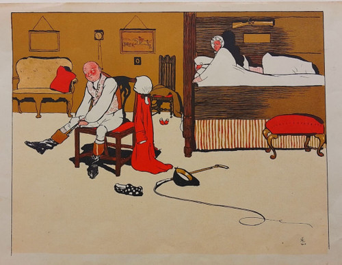 Cecil Aldin vintage print - "Yet a-hunting we will go" - published 1902