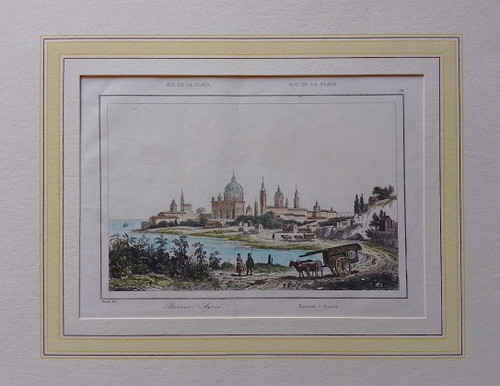 Antique print of Rio de la Plata, Buenos-Ayres - published c 1840