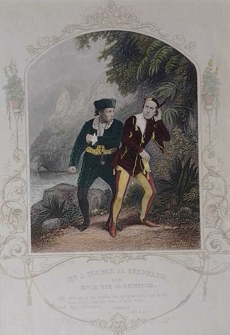 Antique theatrical print (Shakespeare's The Tempest) from a Daguerrotype, published C 1870