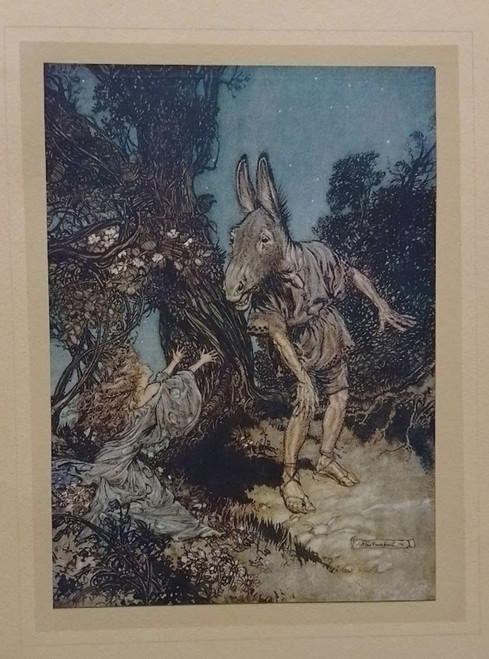 Arthur Rackham vintage print of Titania and Bottom  - published 1908