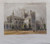 Antique print (hand coloured) of Peterborough Cathedral, north-east view - published 1837
