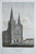 Antique print of Lichfield Cathedral, Staffordshire - published 1801